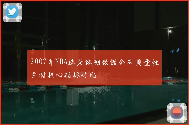 2007年NBA选秀体测数据公布奥登杜兰特核心指标对比