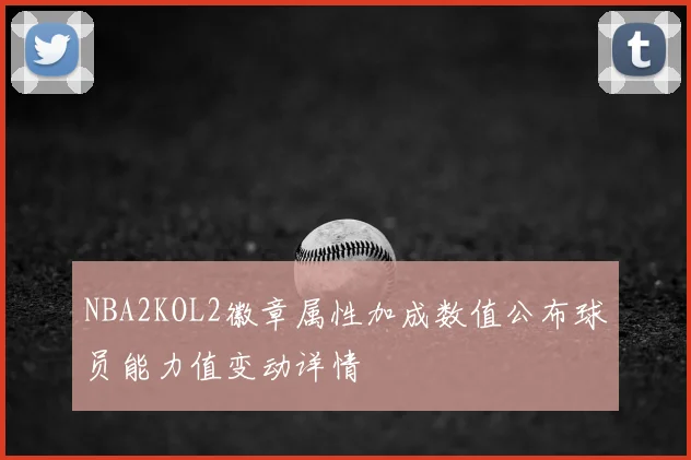 NBA2KOL2徽章属性加成数值公布球员能力值变动详情
