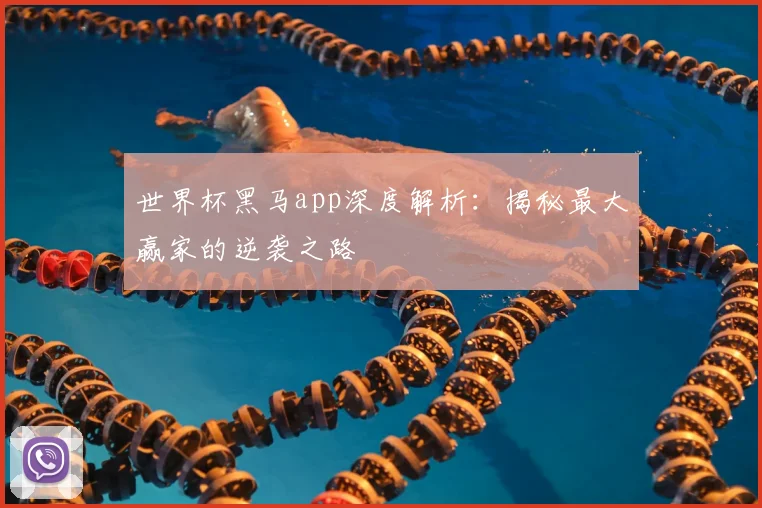 世界杯黑马app深度解析:揭秘最大赢家的逆袭之路
